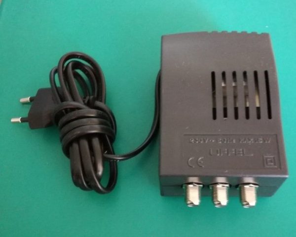 ALIMENTATORE OFFEL PER AMPLIFICATORE TV 12 VOLTS -100 mA - 2 USCITE CON SPIA LED