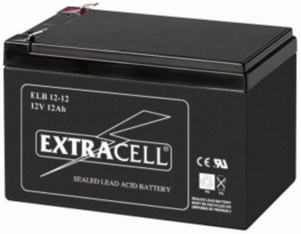 BATTERIA RICARICABILE AL PIOMBO SIGILLATA 12 VOLT 12 Ah MARCA EXTRACELL