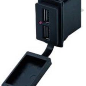 DOPPIA PRESA USB PANNELLO 5V 4,2A per i mezzi dotati di alimentazione 12/24 v