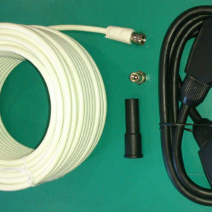KIT SAT  SATELLITE TV DTT  20 METRI CAVO COASSIALE ,2 SPINA F + CAVO SCART