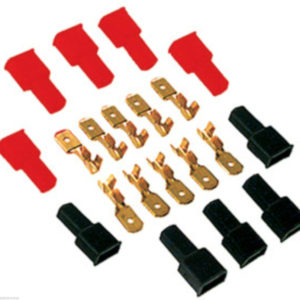 MOD 11588 KIT FASTON MASCHIO 6,35 mm E COPRIFASTON ROSSI NERI