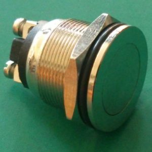 PULSANTE PER CAMPANELLO ANTIVANDALO A BASSO PROFILO ,CON CONTATTI A VITE