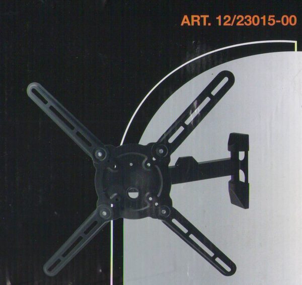 SUPPORTO MURO TV 2 SNODI NERO ANCHE PER TELEVISORI CURVED