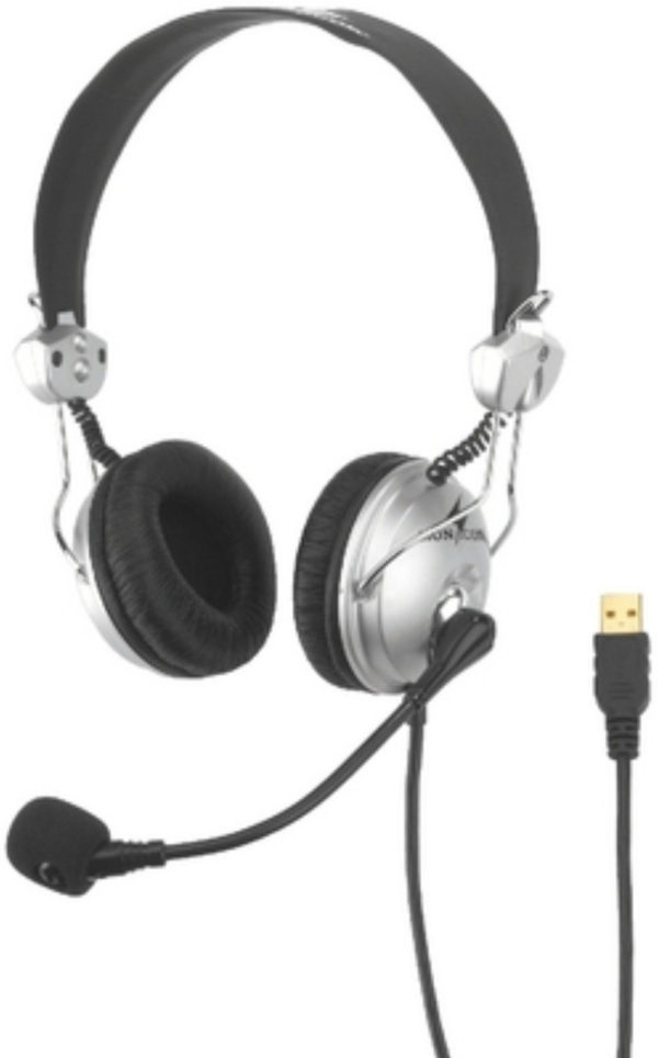 CUFFIA STEREO CON MICROFONO PER COMPUTER COLLEGAMENTO USB MARCA MONACOR