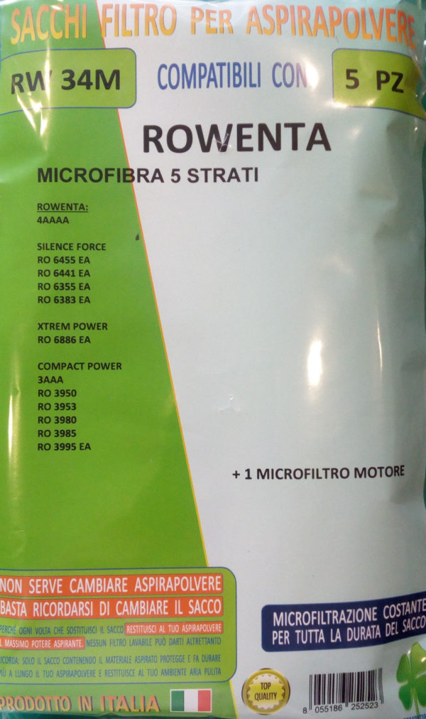 5PZ SACCHETTI TNT ROWENTA SILENCE FORCE RO 6455 EA , RO 6441 EA , RO6383 EA - immagine 3