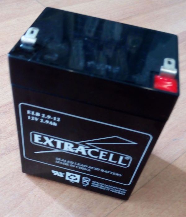BATTERIA AL PIOMBO RICARICABILE SIGILLATA 12 VOLT 2,9 Ah MARCA EXTRACELL