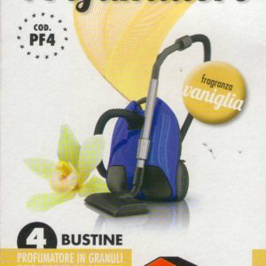 PF4 N° 4 BUSTINE DI PROFUMATORI IN GRANULI ALLA VANIGLIA PER ASPIRAPOLVERE