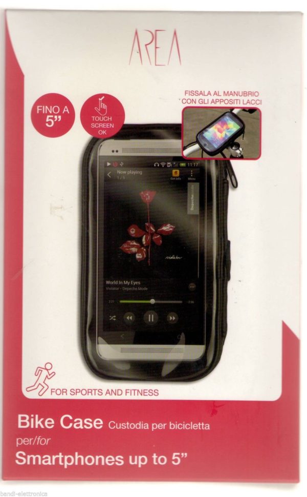 Supporto da bicicletta/moto - nero per smartphone fino a 5''