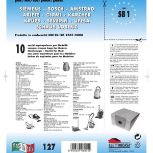 10PZ SACCHETTI  KARCHER COMPATIBILI CON TUTTI I MODELLI INDICATI NELLA FOTO