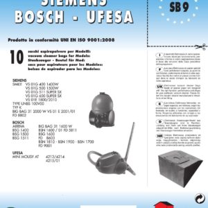 10PZ SACCHI BOSCH COMPATIBILI CON TUTTI I MODELLI INDICATI NELLA FOTO
