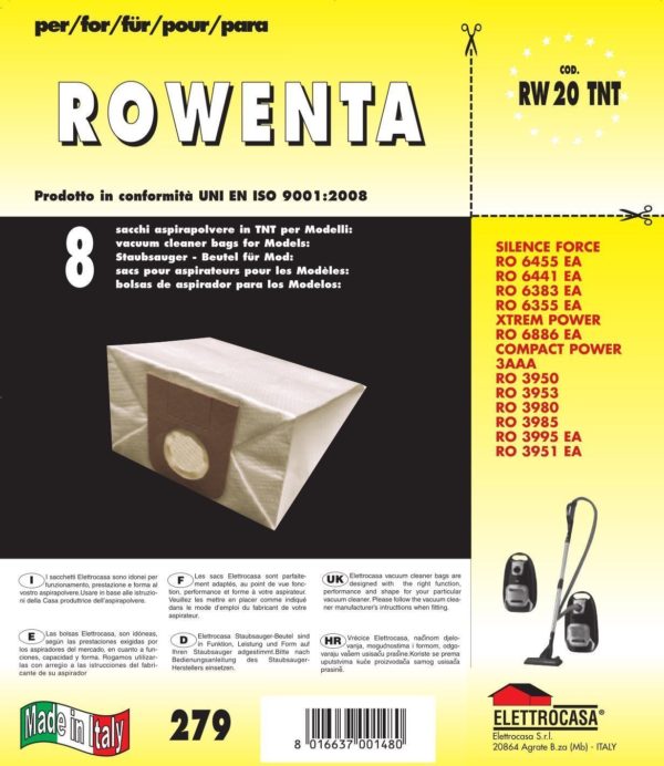 8PZ SACCHI TNT ROWENTA RO 6355 EA XTREM POWER - RO 6886 EA RO 3953