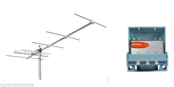 Kit adeguamento impianto digitale terrestre antenna VHF 6 el. e miscelatore LTE
