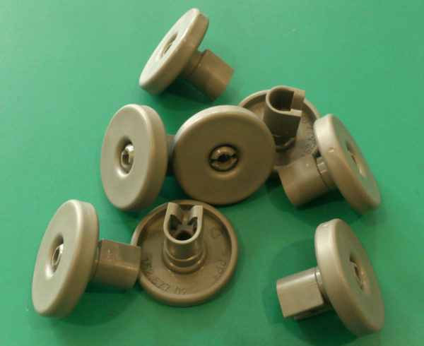 Kit ruote cesto inferiore lavastoviglie 8 pezzi grigie AEG 	FAVORIT F35085 V1