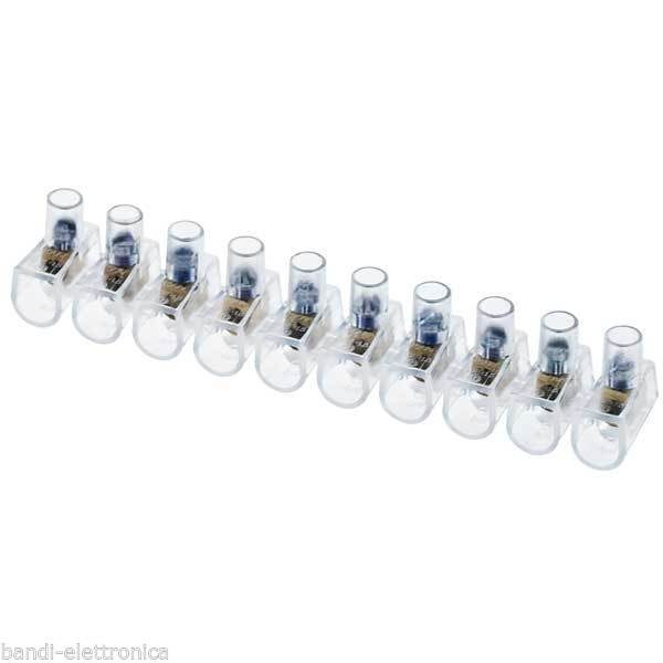 MORSETTI VOLANTI TRASPARENTI 10 POLI FORBOX 1,5 mm² confezione 10 pezzi