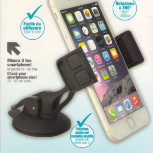 Supporto universale da auto per parabrezza e cruscotto per smartphone