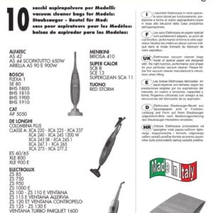10 SACCHI BUSTE EMER COMPATIBILE CON TUTTI I MODELLI INDICATI NELLA FOTO