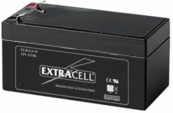 BATTERIA RICARICABILE AL PIOMBO SIGILLATA 12 VOLT 3,3 Ah MARCA EXTRACELL