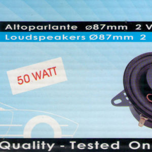 Coppia altoparlanti - casse per Fiat Punto 98 anteriori 50 WATT 87 mm
