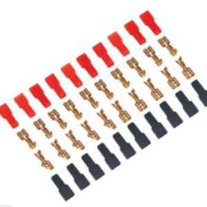 MOD 11580 KIT FASTON FEMMINA 6,35 mm E COPRIFASTON ROSSI NERI