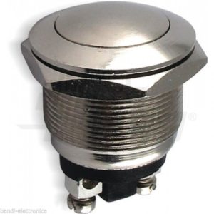 PULSANTE PER CAMPANELLO ANTIVANDALO A BASSO PROFILO ,CON CONTATTI A VITE