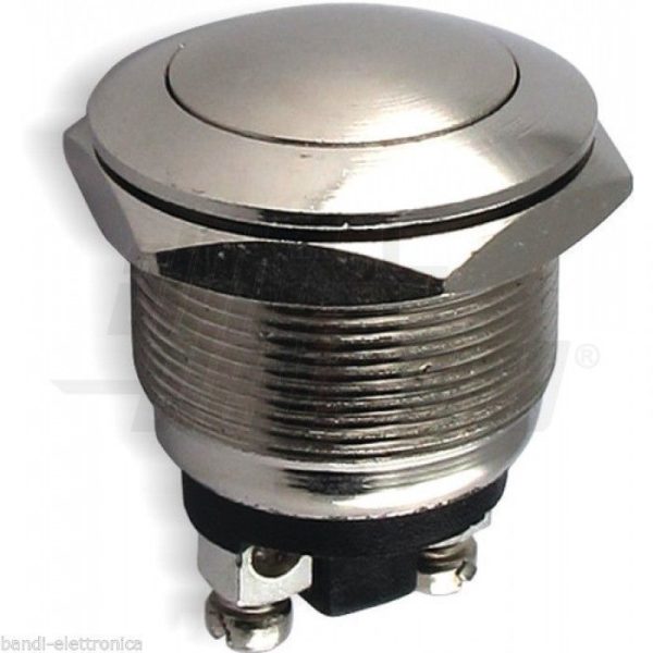 PULSANTE PER CAMPANELLO ANTIVANDALO A BASSO PROFILO ,CON CONTATTI A VITE