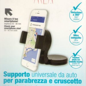 Supporto universale da auto per parabrezza e cruscotto per smartphone