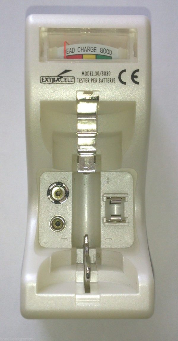 TESTER PER BATTERIE AAA-AA-C-D-9V BATTERIE A BOTTONE