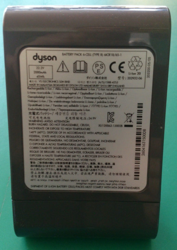 Dyson Batteria DC45 SV  tipo B con vite Originale