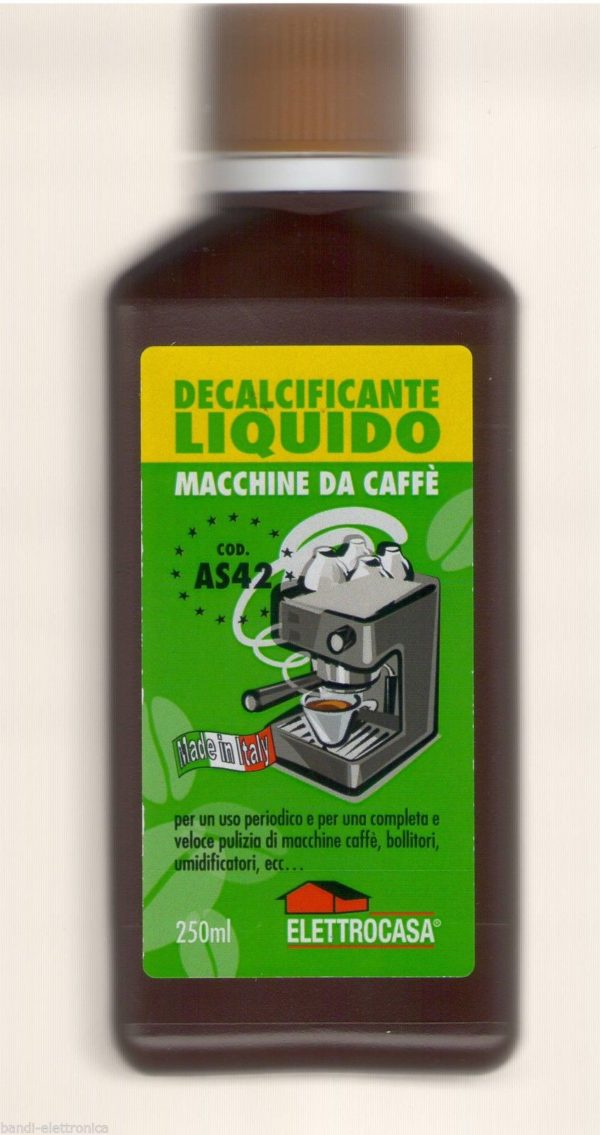 DECALCIFICANTE LIQUIDO PER MACCHINE DA CAFFE' , 1 BOTTIGLIETTA DA 250 ml