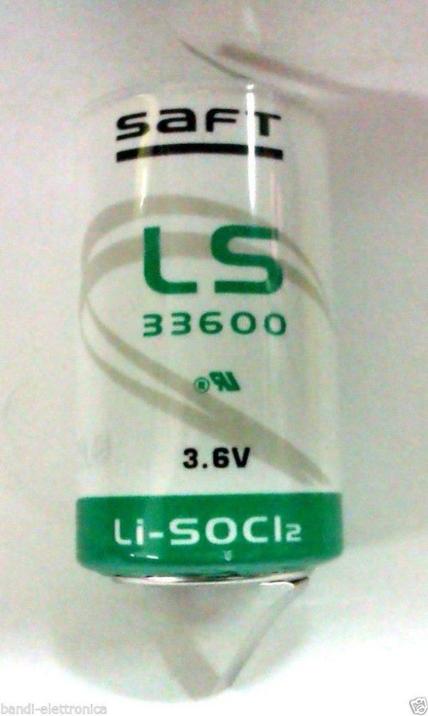 PILA AL LITIO TORCIA D 3,6 VOLT 16,5 Ah LITHIUM BATTERY SIZE D/NON RICARICABILE