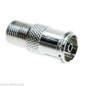 SPINOTTO ADATTATORE  PRESA F - PRESA TV 9,5mm (PEZZO SINGOLO)
