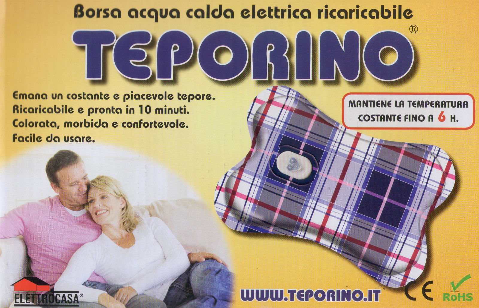 TEPORINO BORSA ACQUA CALDA ELETTRICA RICARICABILE - Bandi Srl