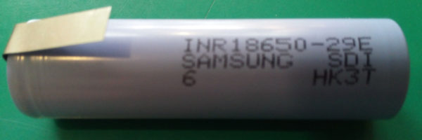Batteria lithio ricaricabile 18650 3,6V-2900MAH originale Samsung a saldare