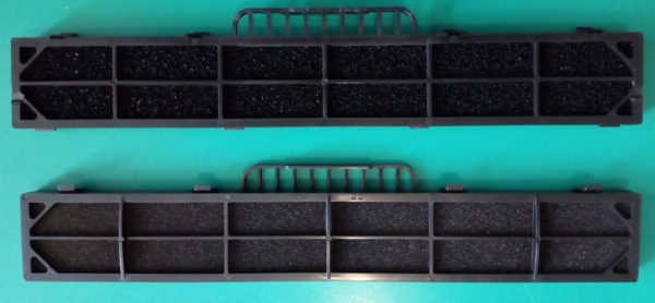 N. 2 Filtri condizionatore - climatizzatore LG 5231AR2595G misure : 34 x 5 x 1,5