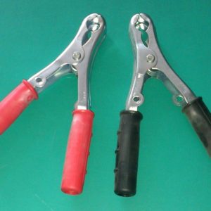 N° 2 PINZE COCCODRILLO ROSSA NERA PER CARICABATTERIE PORTATA 80A