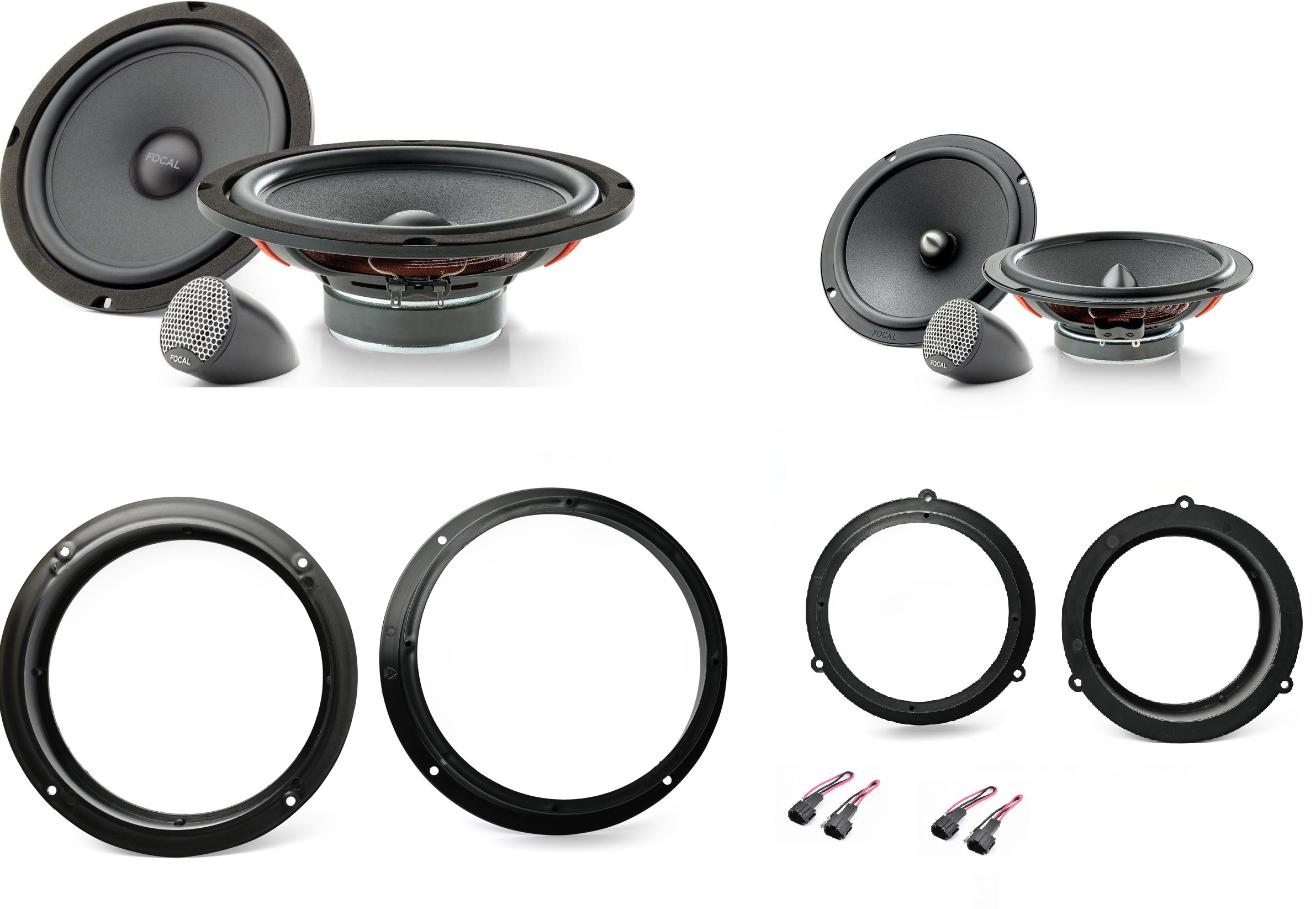 Kit 8 altoparlanti Focal Universal per Porsche Cayenne (92a) 2010-2017 Anteriori e Posteriori