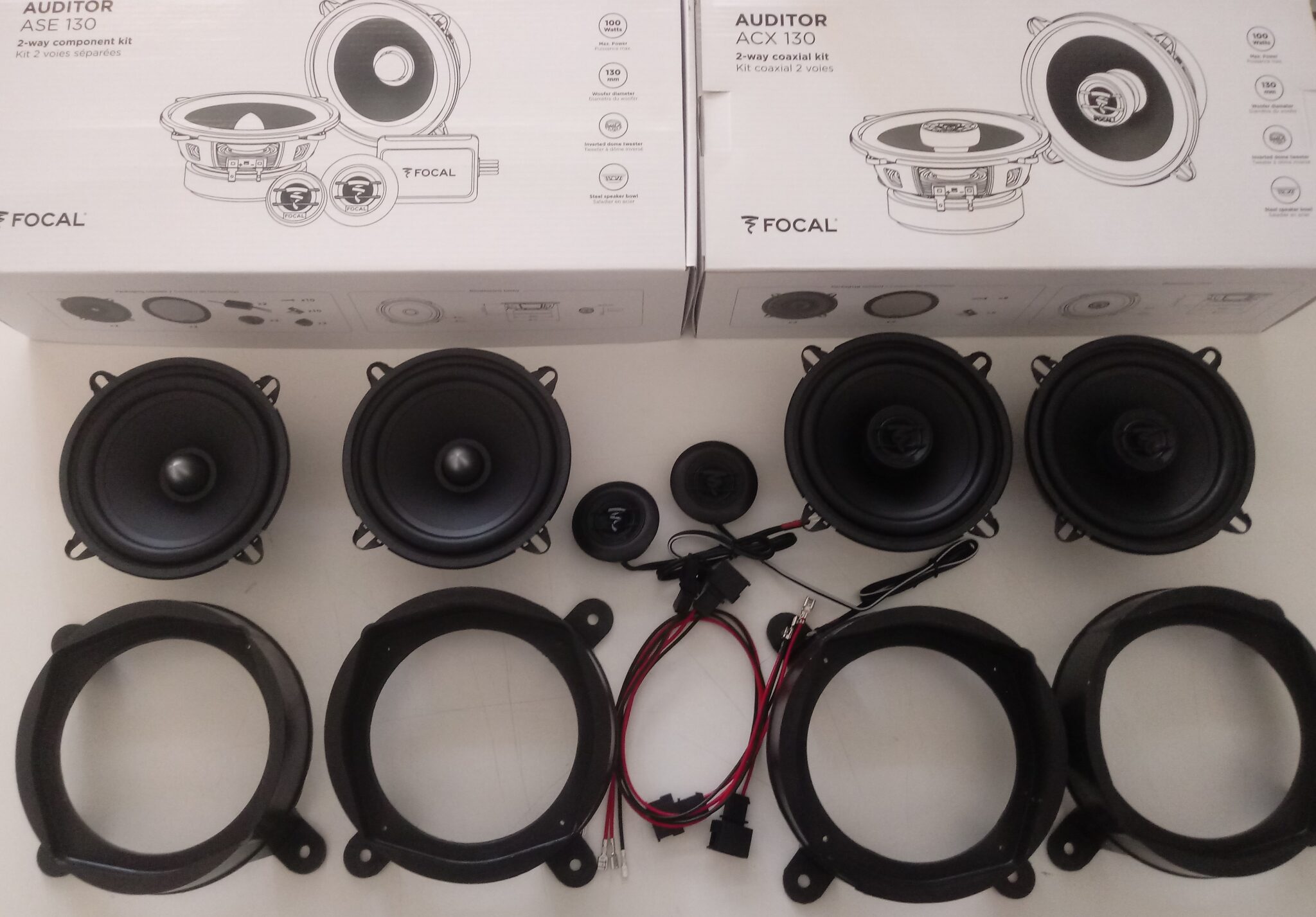 Kit 6 altoparlanti FOCAL per Mitsubishi Colt Anteriori e Posteriori