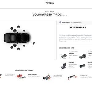 Kit Focal Inside Powered 6.2 per Volkswagen T Roc 2017-2025