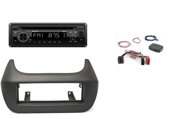 Autoradio con CD per Fiat Qubo DAB+ con lettore CD, USB e SD Card, frontalino estraibile e Bluetooth