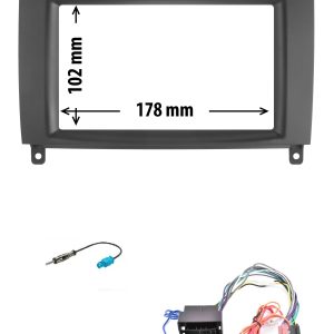 Kit installazione autoradio 2 Din per Mercedes classe B W245 serie dal 2004 al 2011